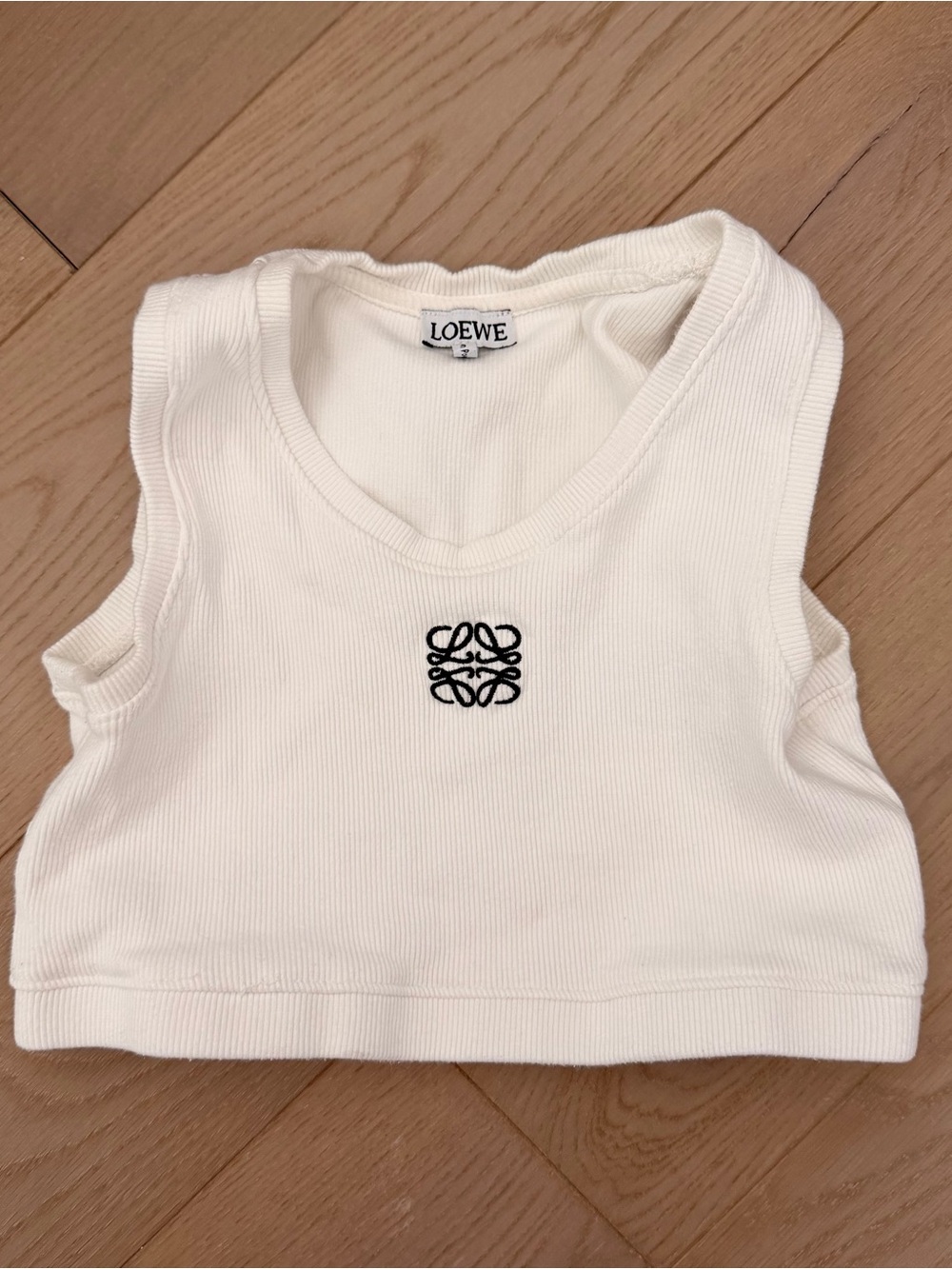 Authentic Loewe white cropped top small